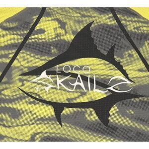 Loco Rail Performance Fishing Jersey Quarter-Zip Yellow‎ & Gray Camo Pattern